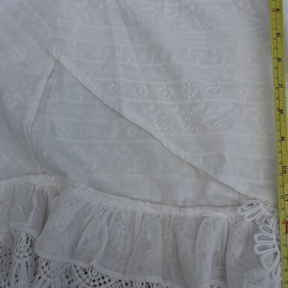 Saints Secrets white lace Faux wrap skirt S - Picture 10 of 12